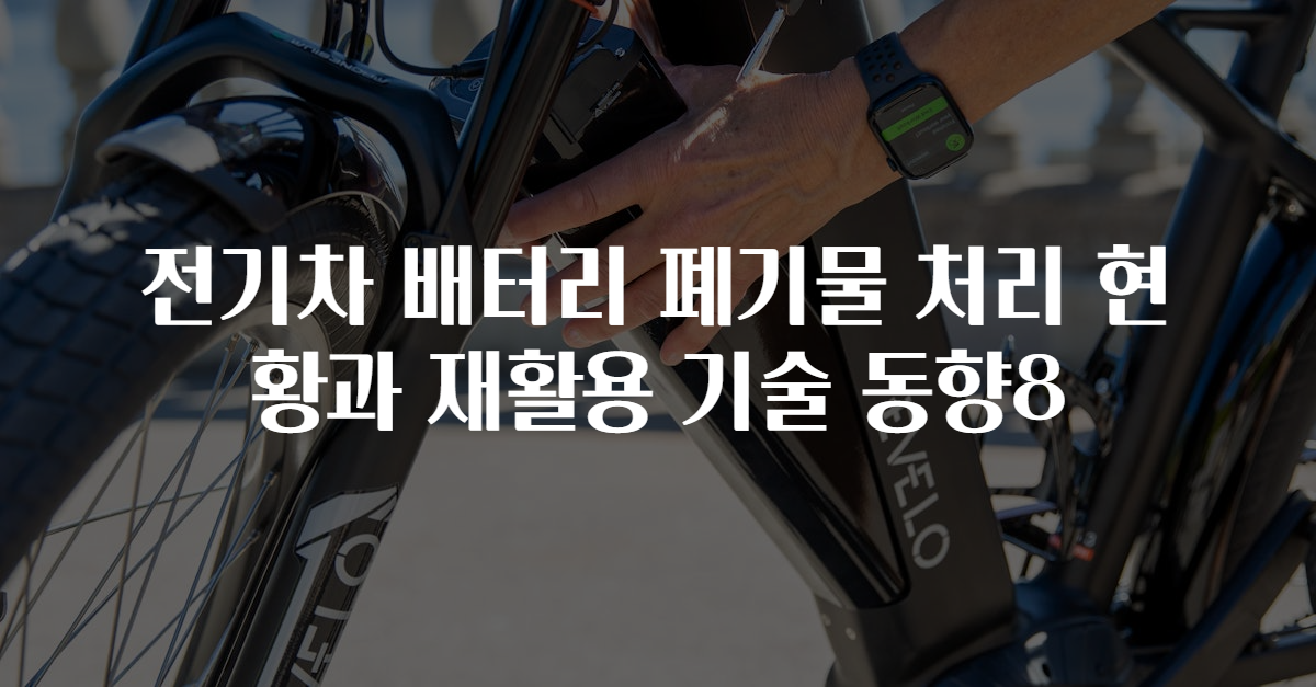 전기차 배터리 폐기물 처리 현황과 재활용 기술 동향8